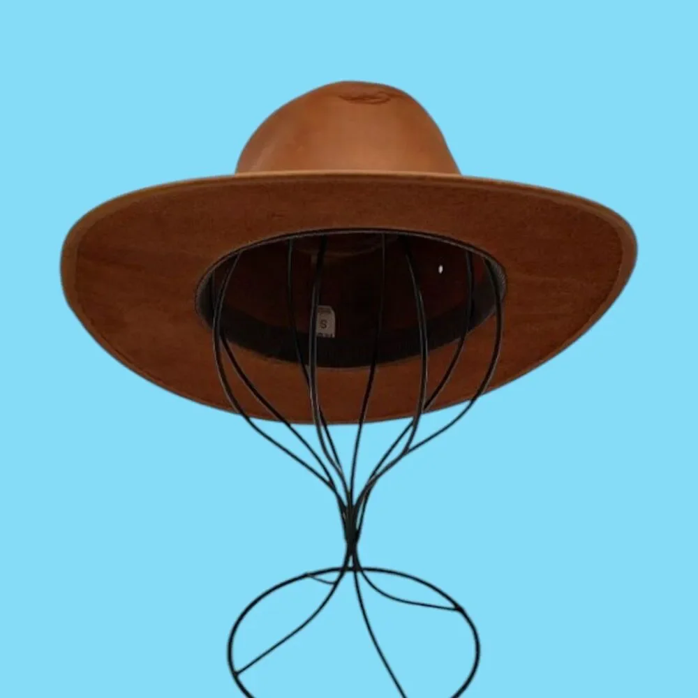 Colombian Crafted Small Brown Leather Western Cowboy Outback Boho Distressed Hat